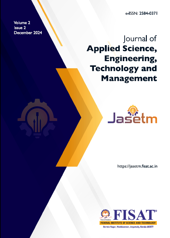 					View Vol. 2 No. 2 (2024): Journal of Applied Science, Engineering, Technology and Management
				