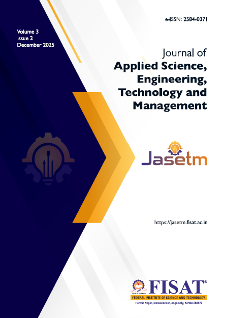 					View Vol. 3 No. 2 (2025): Journal of Applied Science, Engineering, Technology and Management
				